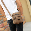 Casual Canvas Men Shoulder Messenger Bag Fashion Travel Zipper Crossbody Ba