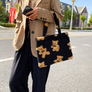 Fashion Shoulder Tote Female Portable Plush Big Capacity School Satchels Handbag