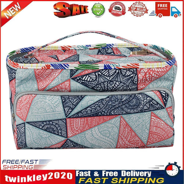 Oxford Cloth Geometric Wool Yarn Tote DIY Crochet Storage Knitting Bag (D) Newly