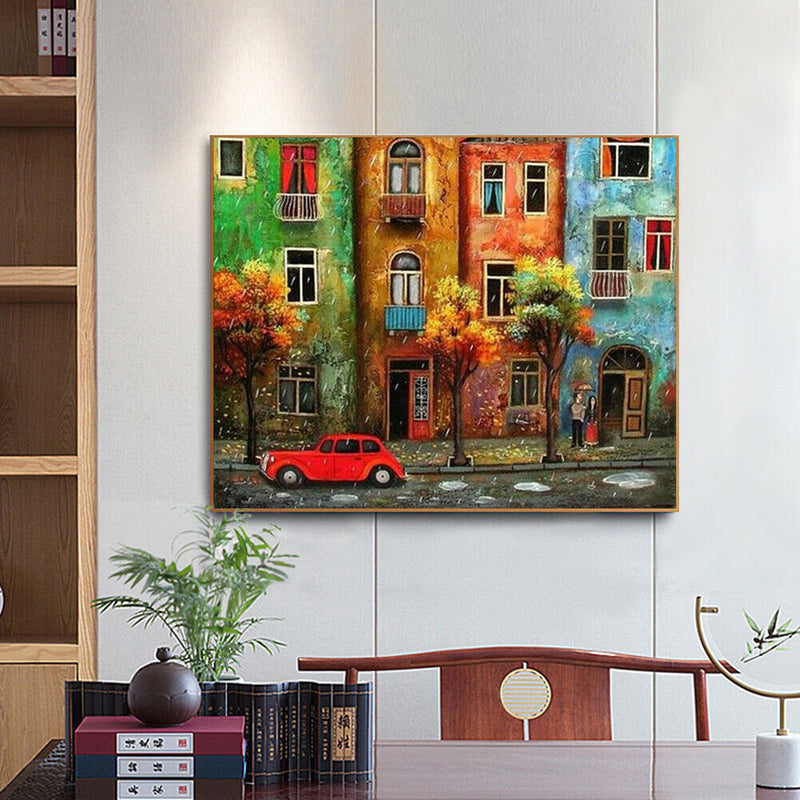 Colored Streets Frameless Picture Oil Paint By Numbers Hand Painted Picture