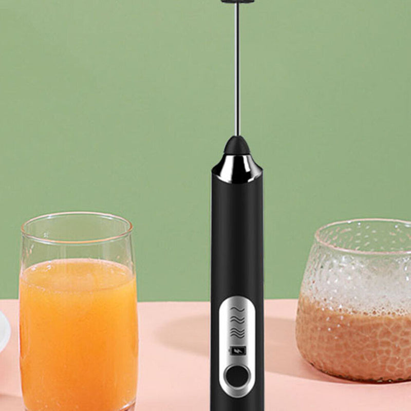 Automatic Milk Coffee Whisk Mixer Electric Egg Beater Kitchen Tool (Black) Newly