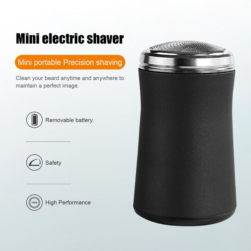 Mini Electric Shaver for Men Portable Pocket Size Rechargeable (Black) Newly