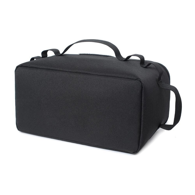 Camping Gas Tank Storage Bag Outdoor Ground Nail Cookware Holder (Black)