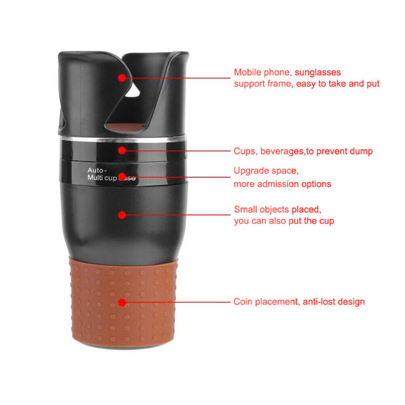 4in1 Multifunction Auto Car Seat Cup Holder Adjustable Water Bottle Drink Coffee