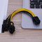 6pin Connector Dual 8 (6+ 2) Pin Port Splitter Power Cord for Graphics Cards