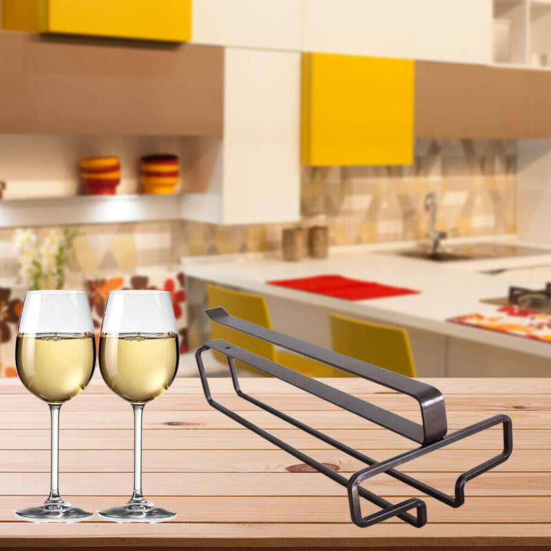 Kitchen Glass Holder Wine Cup Stemware Organizer Bracket Cabinet Pendant Rack