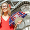 Independence Day Flag Oil Paint Folding Fan By Numbers DIY Home Decoration Gi