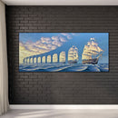 Sailboats Oil Paint By Numbers Kits DIY Canvas Wall Art Picture Craft Home