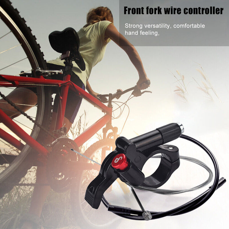 Mountain Bike Front Fork Remote Lockout Lever with Inner Cable + Housing Newly