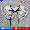 Organza False Collar Women Lace Fashion Sweet Decorative Collar (Black)