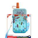Phone Shaped Water Bottle with Straw & Adjustable Shoulder Straps (Blue) Newly