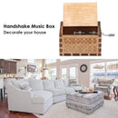 Retro Wood Hand Cranked Music Box Party Xmas Gift Household Decor Ornament Newly