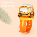 #A Mini Cartoon Cars Analog Electronic Watch Wrist Racing Pull Back for Kid Boy