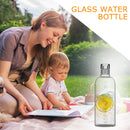 Motivational Glass Water Bottle Time Marker & Leakproof Design (750ml) Newly