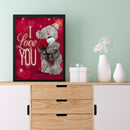 DIY Mosaic Rhinestone Painting Rose Bear Full Round Drill Diamond Picture Kit