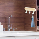 Wooden Wall Hanger Hook Key Holder Kitchen Organizer Storage Rack (3 White)
