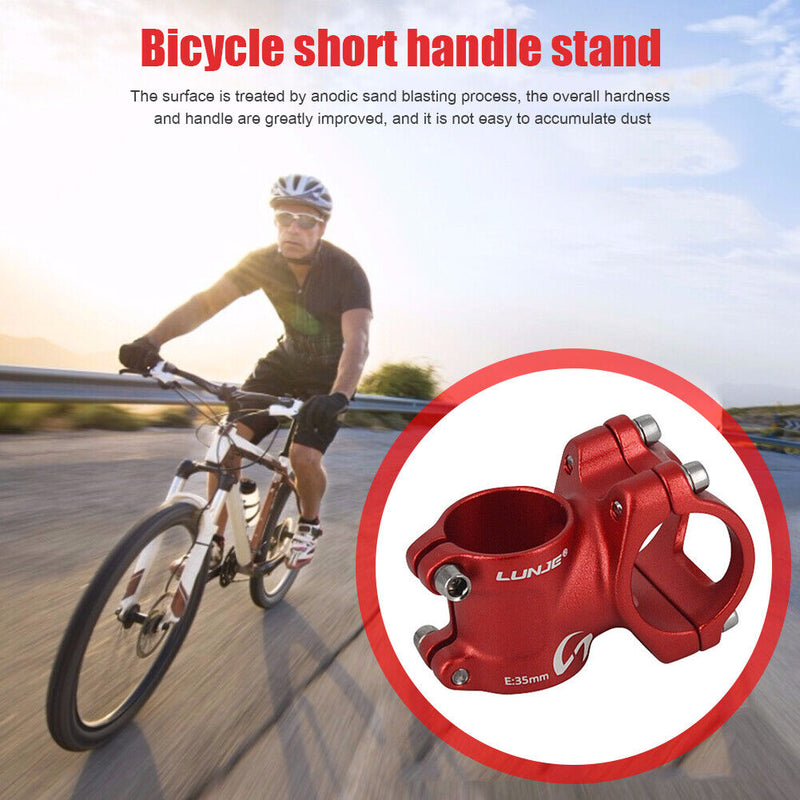 Aluminum Alloy MTB Stem Short Stem for Mountain Bike (Red 31.8mm 35mm) Newly