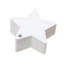 50pcs Kraft Paper Pendant Five-pointed Star Cards Home Party Decor(White)