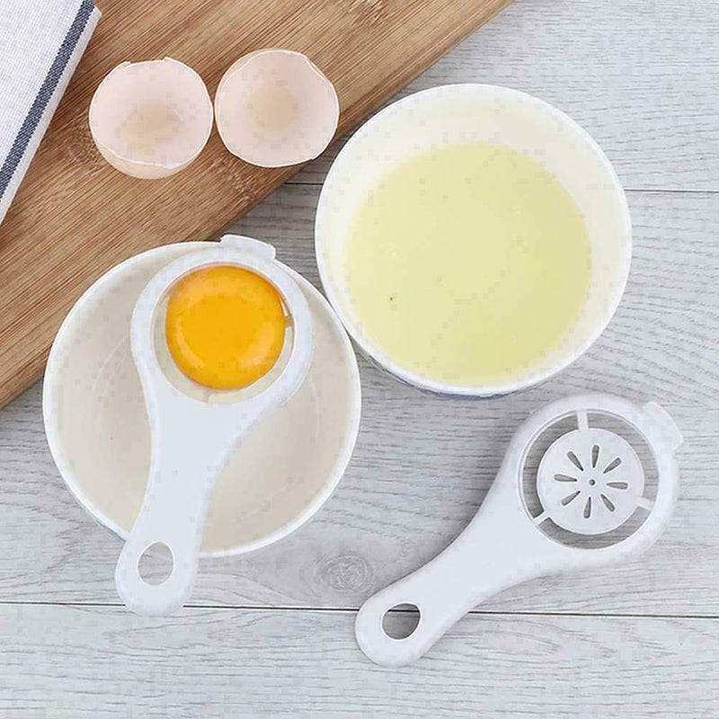 Kitchen White Egg Yolk Separator Tool Easy Cooking 7Y6T Gadget X4Z2 Sieve G5Y0