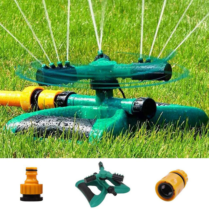 360 Degree Automatic Garden Sprinklers System Rotary Three Nozzle Arm Pipe