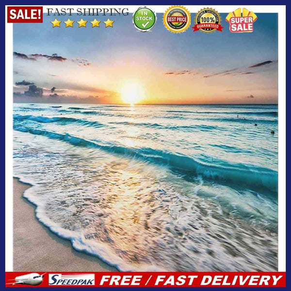 Canvas Paint By Numbers Seaside Sunset Oil Hand Painted Drawing Kit Home De