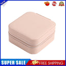 Jewelry Display Storage Box Travel Mini Portable Earrings Rings Case (Pink)