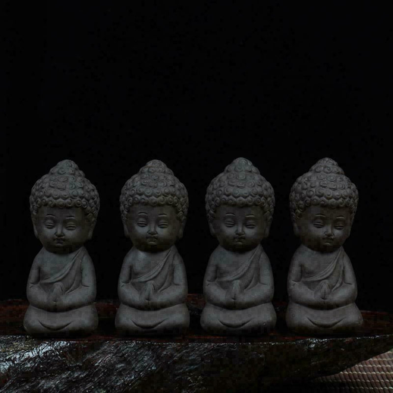 BlesiyaTraditional Little Buddha Statue Monk Tea Decoration Tea on W7H3