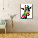 Frameless DIY Hand Painted Color Giraffe Painting By Numbers Picture Wall Decor