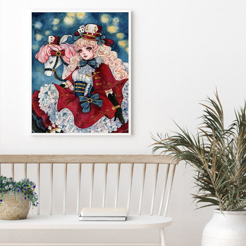 Magic Girl Oil Paint By Numbers Kits DIY Handpainted on Canvas Wall Arts