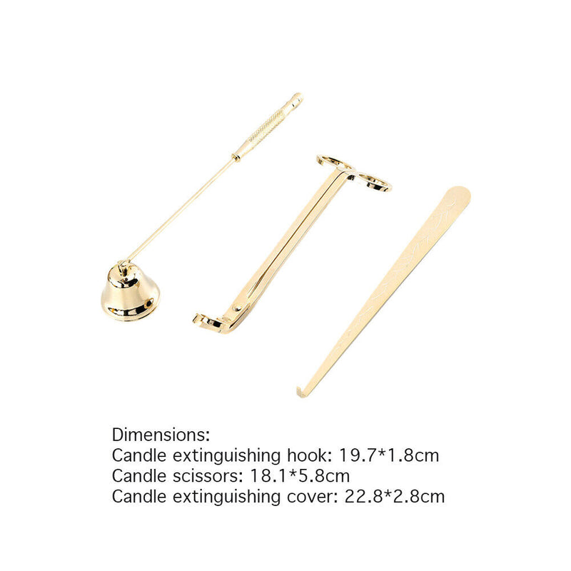 Candle Wick Scissor Set Stainless Steel Snuffer Lamp Trim Hook Cutter (D)