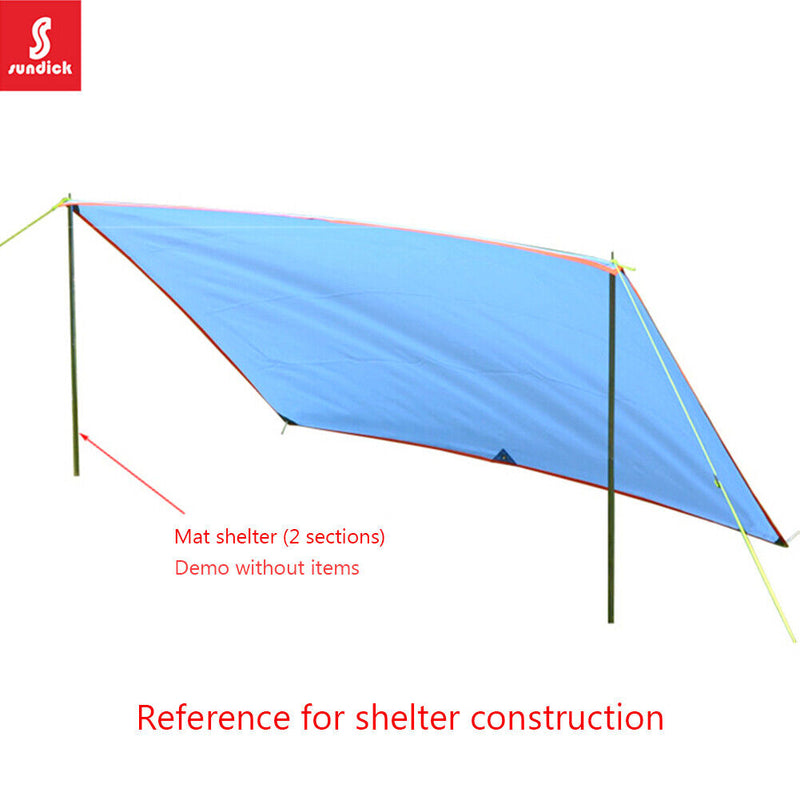 6.6ft Tent Awning Pole Folding Iron Tube Canopy Rod Outdoor Camping? Accessories