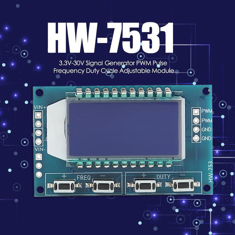 LED Display Adjustable PWM Signal Generator Duty Cycle Pulse Frequency Module