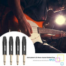 4pcs 6.35mm Male 1/4"" Mono Jack Audio Plug Connector Jack Adapter for Mic