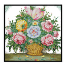 Flower Series 14CT2 Stamped Cross Stitch Kits Crafts DIY Needlework Embroider