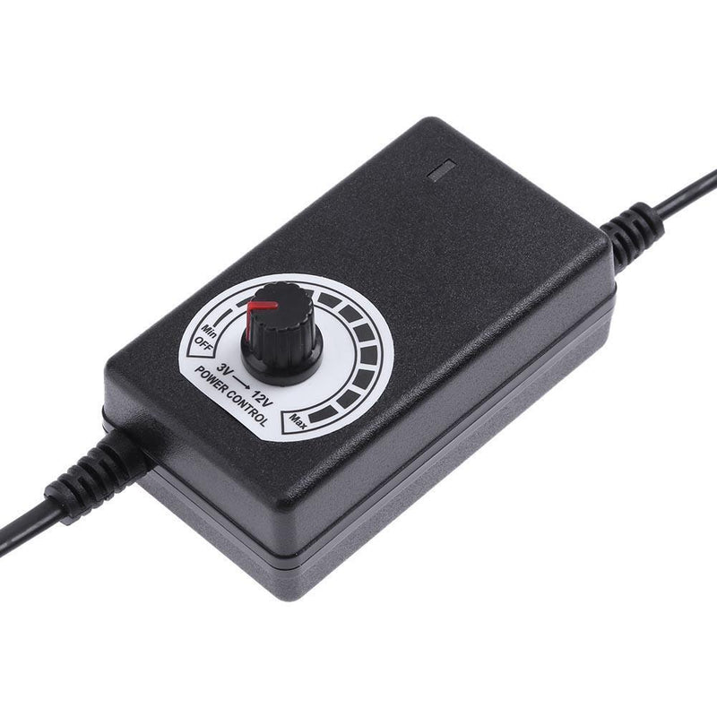 AC to DC Adapter 3-12V 2A Adjustable Power Supply Motor Speed Controller EU
