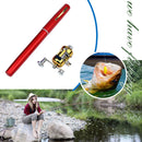 Pocket Telescopic Mini Aluminum Fishing Rod Pen-Shaped Fishing Pole Portable