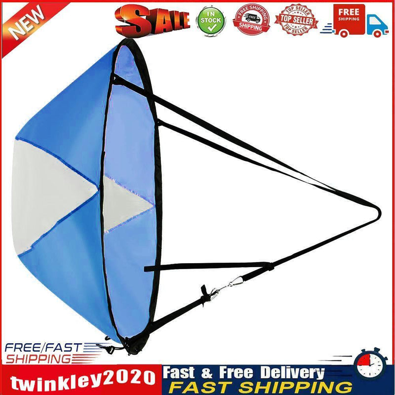 Foldable Kayak Boat Wind Sail Paddle Sailing Canoe Boat Wind Window (Blue) Newly