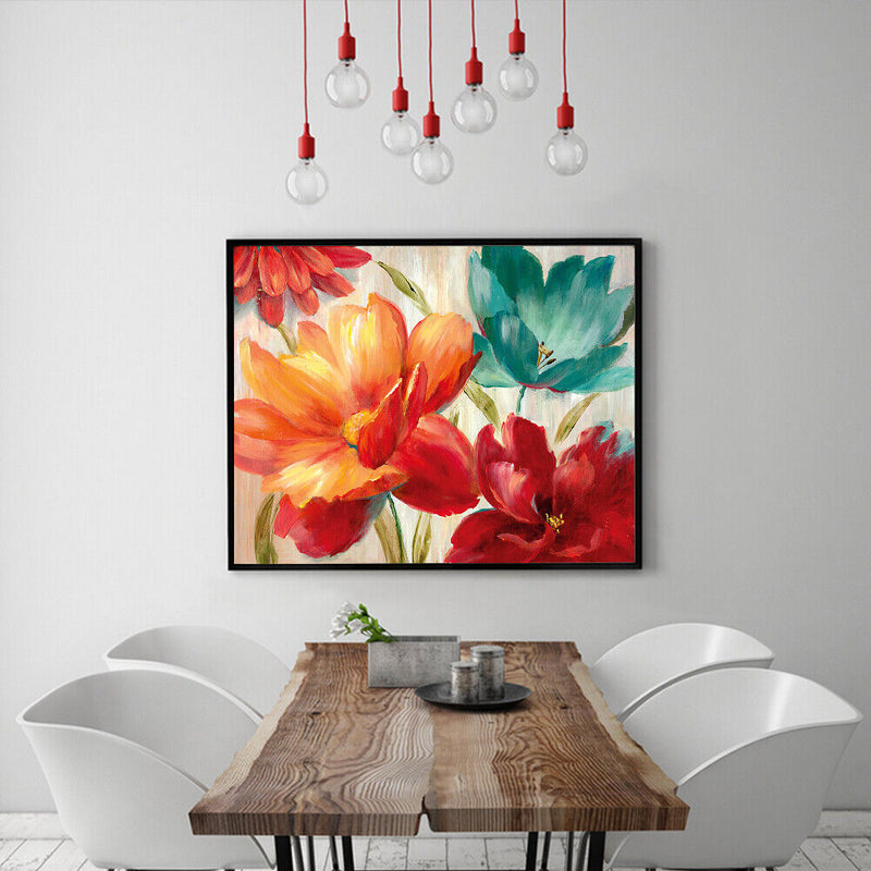 Color Flower Oil Paint By Number DIY Acrylic Painting on Canvas Wall Art Pi