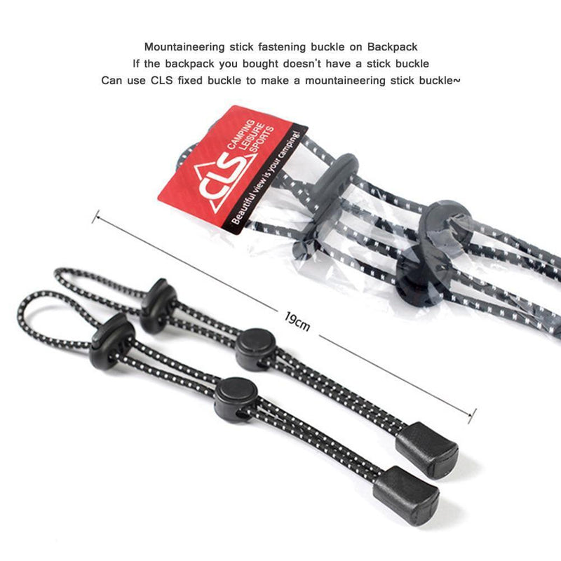 5 pcBackpack Walking Stick Elastic Rope Trekking Hiking Pole Fixing Tie Cord