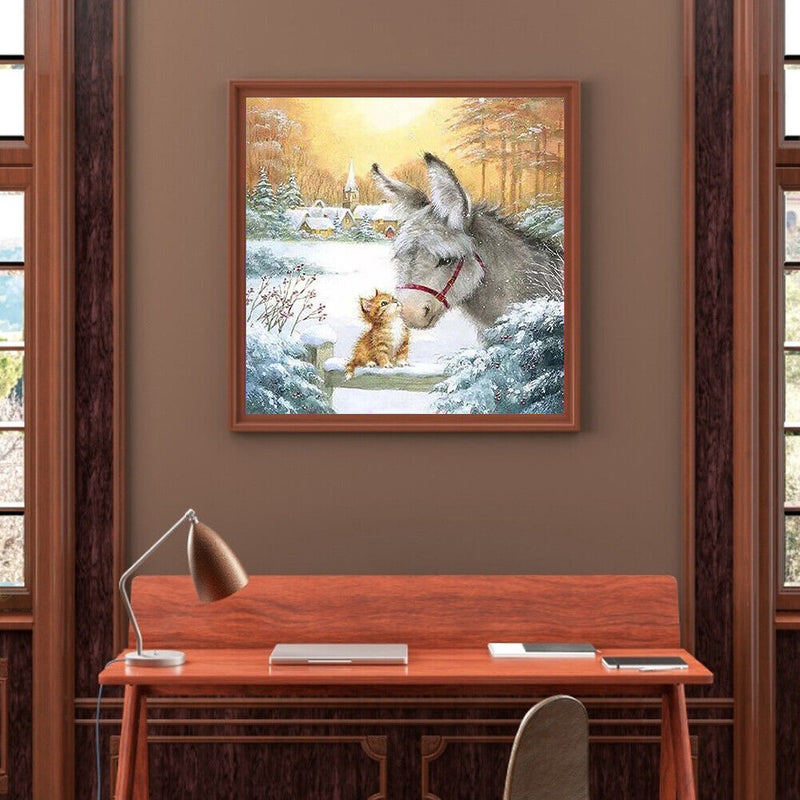 Diamond Painting 5D Full Round Drill Mosaic DIY Donkey Kit Bedroom Decoration