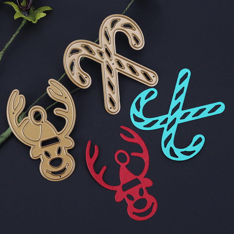 2pcs Elk Head Cutting Dies Stencils Scrapbook Embossing DIY Craft Album -15