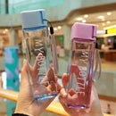 Water Bottle Square Fruit Tea Drink Transparent Sport non-toxic Tasteless Y1L8