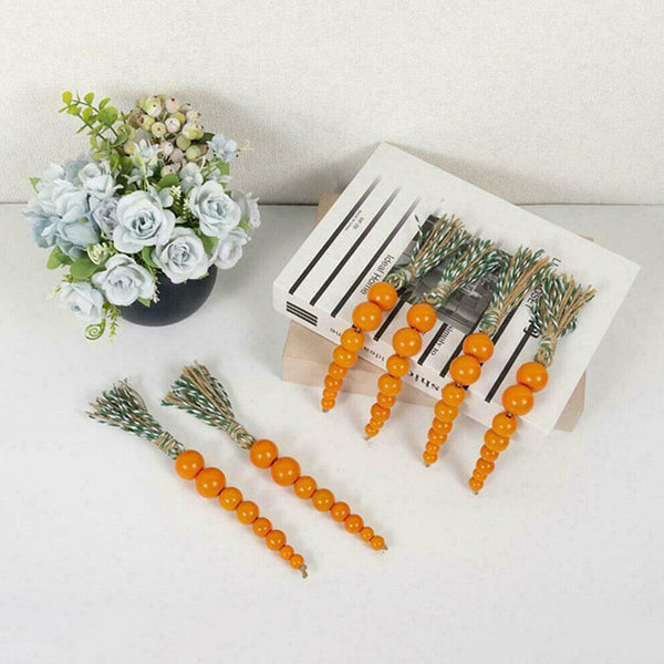 2022 Rope Tassel Radish Beads String Wooden Beaded Pendant Home Decor Craft H0J2