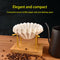 Wooden V60 Filter Paper Rack Hand Drip Coffee Cake Filter Paper Holder (D)
