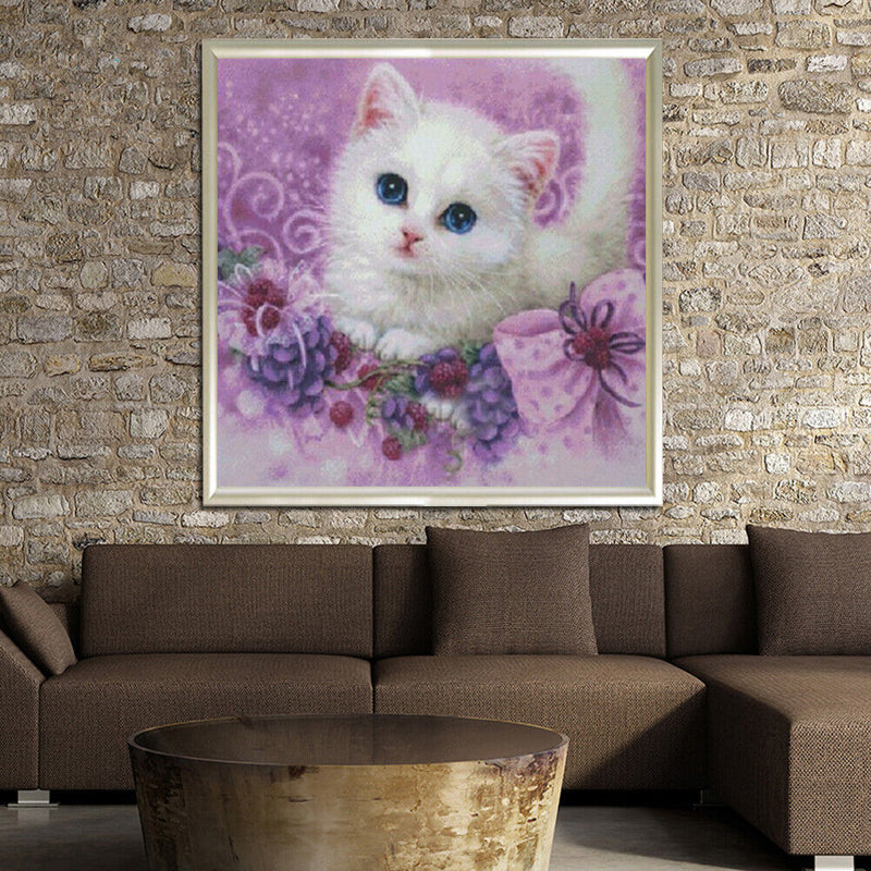 Cute Little Cat 5D Diamond DIY Painting Craft Kit Home Decor Newly