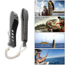 Fishing Tongs Gripper Portable Fishing Clip Grabber with Lanyard (Black) Newly