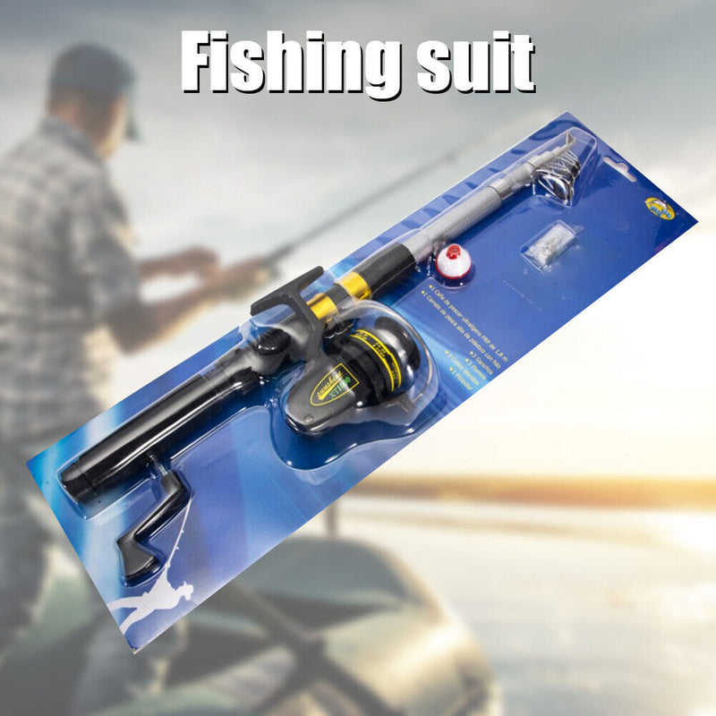 Spinning Reel Fishing Rod Combo Kits Portable Angling Tackle Tools for Beginner