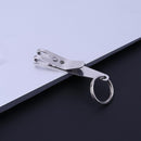 38*7*1mm 301 EDC Bag Suspension Stainless Steel Clip with Keychain Carabin