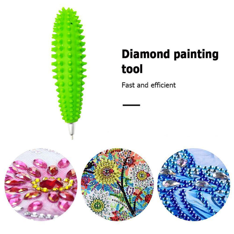 DIY Rhinestones Picker Point Drill Pen Diamond Painting Tool (Dark Green)