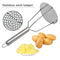 Household Steel Potato Press with Handle Steel Masher.